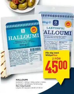Willys HALLOUMI erbjuda
