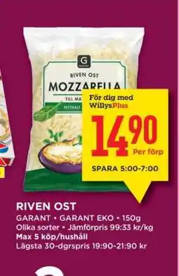 Willys Riven Ost erbjuda