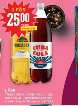 Willys LÄSK TROCADERO • CUBA COLA erbjuda