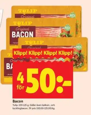 ICA Supermarket BACON erbjuda
