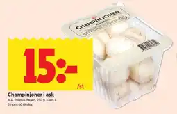 ICA Supermarket CHAMPINJONER I ASK erbjuda