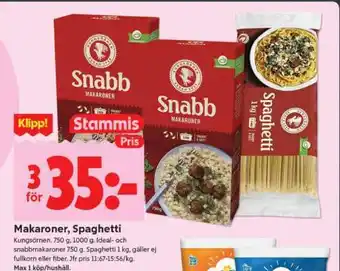 ICA Supermarket MAKARONER, SPAGHETTI erbjuda