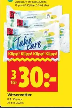 ICA Supermarket Våtservetter erbjuda