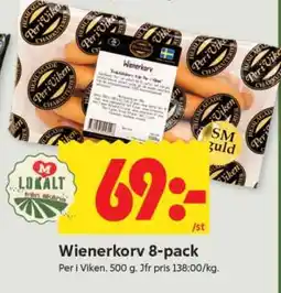 ICA Supermarket Wienerkorv 8-pack erbjuda