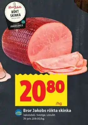 ICA Supermarket Bror Jakobs rökta skinka erbjuda