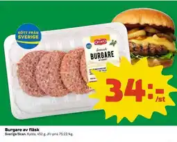 Coop Burgare av fläsk erbjuda