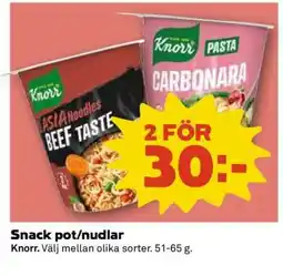 Coop Snack pot/nudlar erbjuda