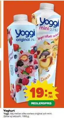 Coop Yoghurt erbjuda