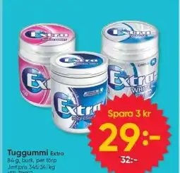 DollarStore Tuggummi Extra erbjuda