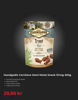 Granngården Hundgodis Carnilove Semi Moist Snack Öring erbjuda