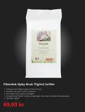 Fiberduk Nyby Bruk 17g/m2 2x10m