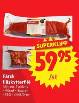 Nya Pulsen Allmans Färsk fläskytterfilé erbjuda