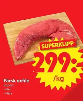 Nya Pulsen Färsk oxfilé erbjuda
