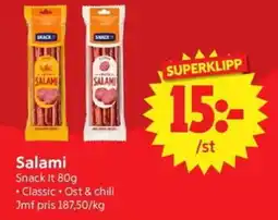 Nya Pulsen Snack It Salami erbjuda
