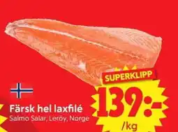 Nya Pulsen Färsk hel laxfilé erbjuda