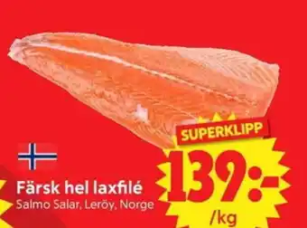 Nya Pulsen Färsk hel laxfilé erbjuda