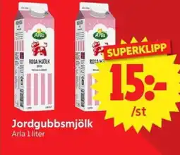Nya Pulsen Arla Jordgubbsmjölk erbjuda