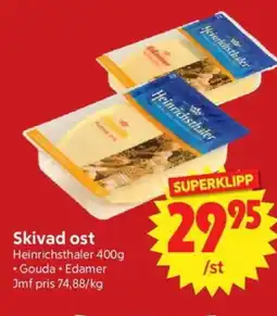 Nya Pulsen Heinrichsthaler Skivad ost erbjuda