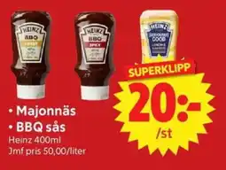 Nya Pulsen Heinz Majonnäs • BBQ sås erbjuda