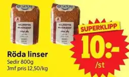 Nya Pulsen Sedir Röda linser erbjuda