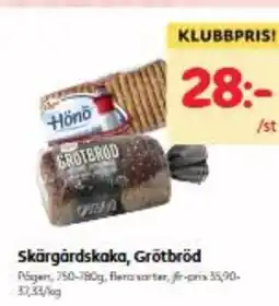 Hemköp Skärgårdskaka, Grötbröd erbjuda