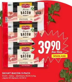 Willys Hemma Scan Skivat bacon 3-pack erbjuda