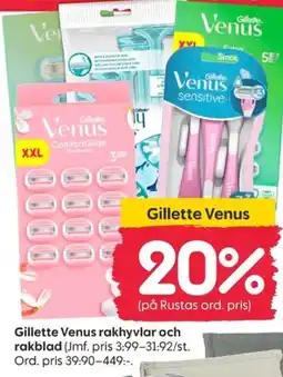 Rusta Gillette Venus erbjuda