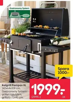 Rusta Kolgrill Pampas XL erbjuda