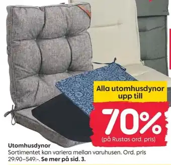 Rusta Utomhusdynor erbjuda