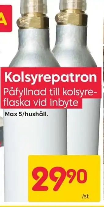 Rusta Kolsyrepatron erbjuda