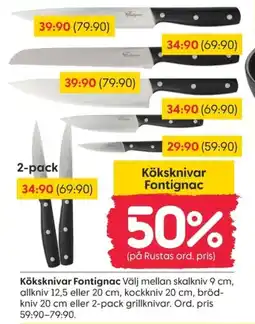Rusta Köksknivar Fontignac erbjuda
