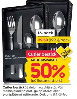Rusta Cutler bestick erbjuda