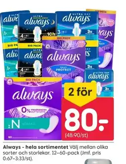 Rusta Always - hela sortimentet erbjuda