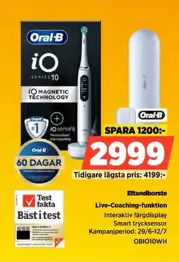 Power Oral-B Eltandborste Live-Coaching-funktion erbjuda