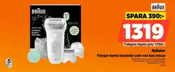 Power Braun Epilator Fångar korta hårstrån som vax kan missa erbjuda