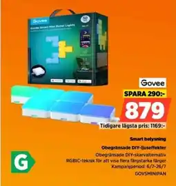 Power Govee Smart belysning Obegränsade DIY-ljuseffekter erbjuda
