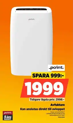Power Point Avfuktare Kan anslutas direkt till avloppet erbjuda