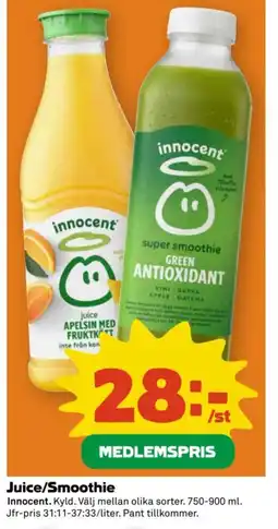 Coop Innocent Juice/Smoothie erbjuda
