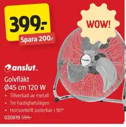 Jula Golvfläkt Ø45 cm 120 W erbjuda