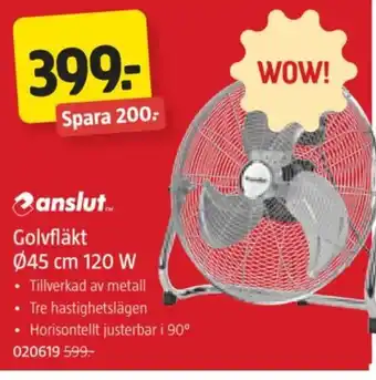 Golvfläkt Ø45 cm 120 W