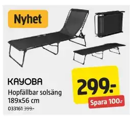 Jula Hopfällbar solsäng erbjuda