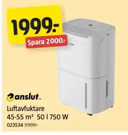 Jula Luftavfuktare 45-55 m 50 l 750 W erbjuda