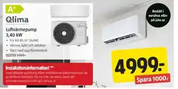 Jula Luftvärmepump 3,40 kW erbjuda