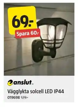 Jula Vägglykta solcell LED IP44 erbjuda