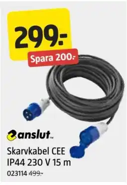Jula Skarvkabel CEE IP44 230 V 15 m erbjuda
