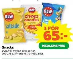 Stora Coop Snacks, Medlemspris erbjuda