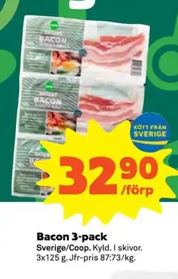 Stora Coop Bacon 3-pack erbjuda