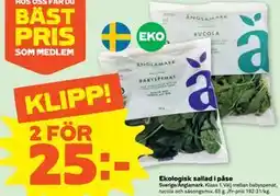 Stora Coop Ekologisk sallad i påse erbjuda
