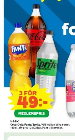 Stora Coop Läsk, Medlemspris erbjuda