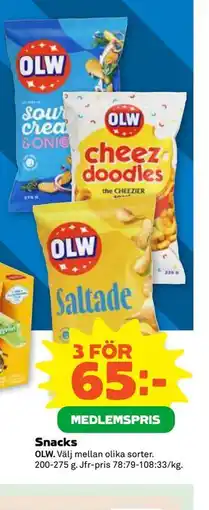 Stora Coop Snacks, Medlemspris erbjuda